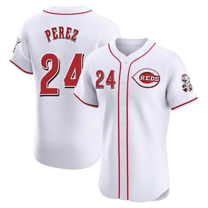 Men's Tony Perez Cincinnati Reds Elite White Home Jersey